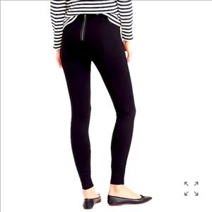 J Crew 00 Pixie Pant Black Legging with Back Zip